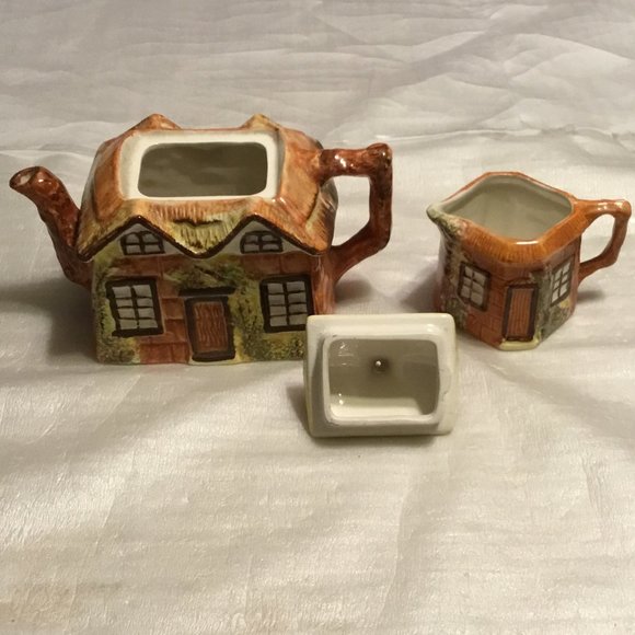 Vintage Price Kensington Ye Olde Cottage Ware Teapot & Creamer Set - Picture 7 of 12